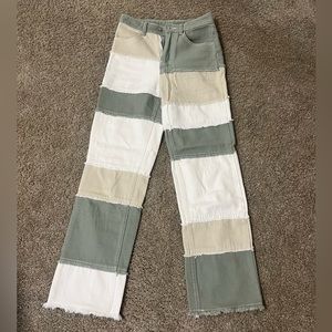 Shein Multi color straight leg jean SIZE:2R